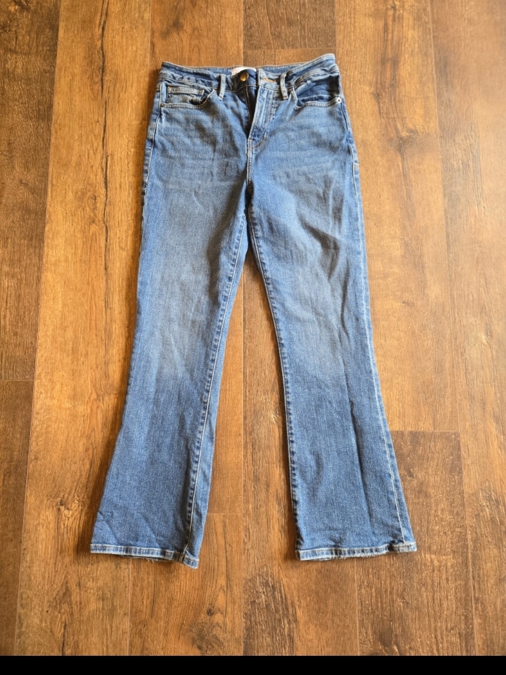 Frame Denim Mid-Blue Flare Jeans
